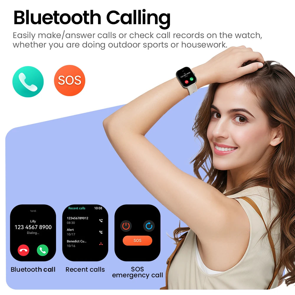 Watch S6 Voice Calling Smart Watch Men Health Monitoring IP68 Waterproof Smart Notifications Voice Assistant Smartwatch