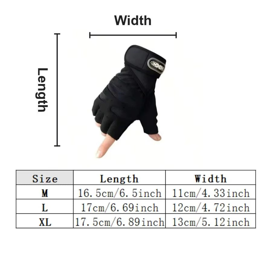 1Pair Gym Gloves for Fitness Weight Lifting Wristband Gloves Body Building Training Sports Exercise Cycling Glove