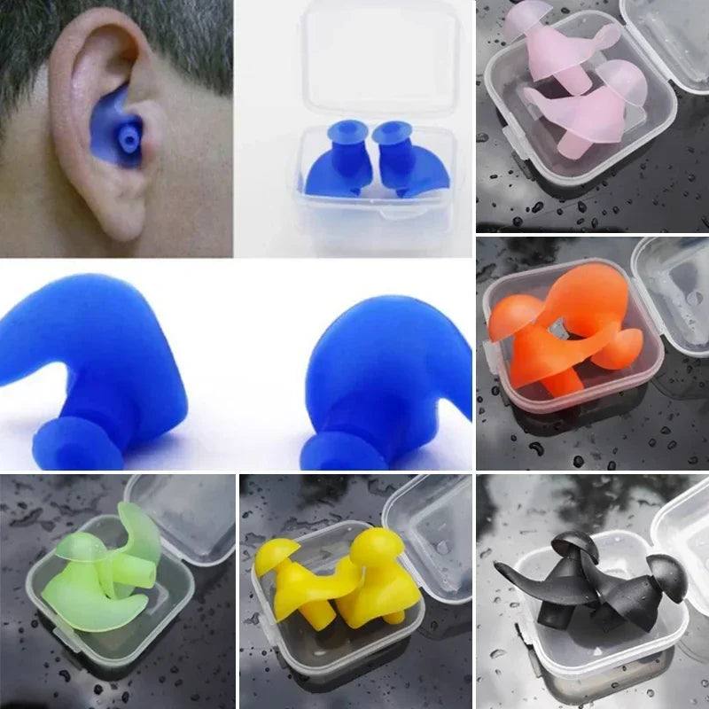 1 Pair Waterproof Swimming Ear Plugs Water Sports Swimming Diving Adult Waterproof Ear Protector Swimming Accessories