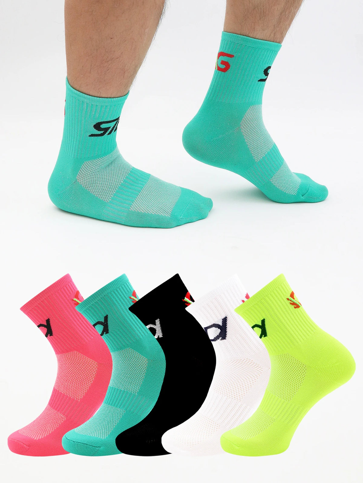 1 Pair Athletic Performance Cycling Socks for Men & Women