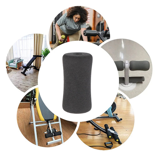 2 PCS Foot Foam Pads Black Foam Rollers Replacement for Leg Extension for Weight Bench Home Bench and Gym Workout Machines