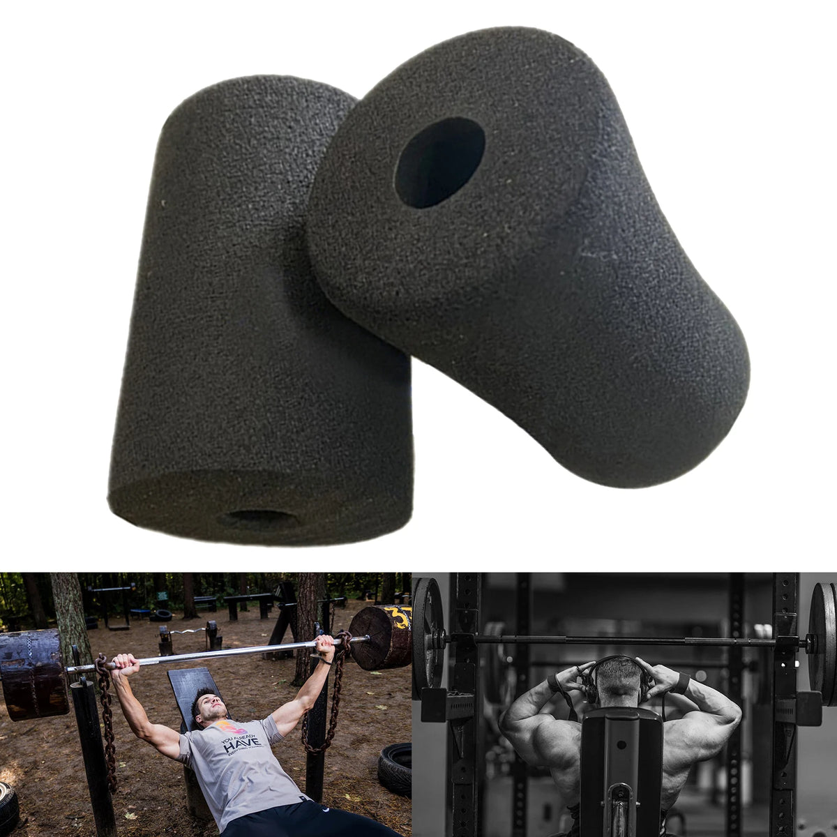 2 PCS Foot Foam Pads Black Foam Rollers Replacement for Leg Extension for Weight Bench Home Bench and Gym Workout Machines