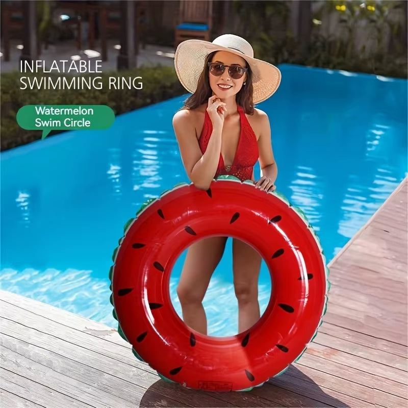 Swimming Ring Fruit Styling Adult Swimming Ring Summer Swimming Essential Supplies Beach Pool Floatation Ring without Pump