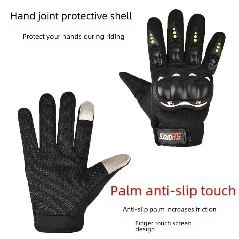 Full-Finger Motorcycle Gloves Men Touch Screen Outdoor Off-Road Sports Cycling Motorcycle Finger Gloves