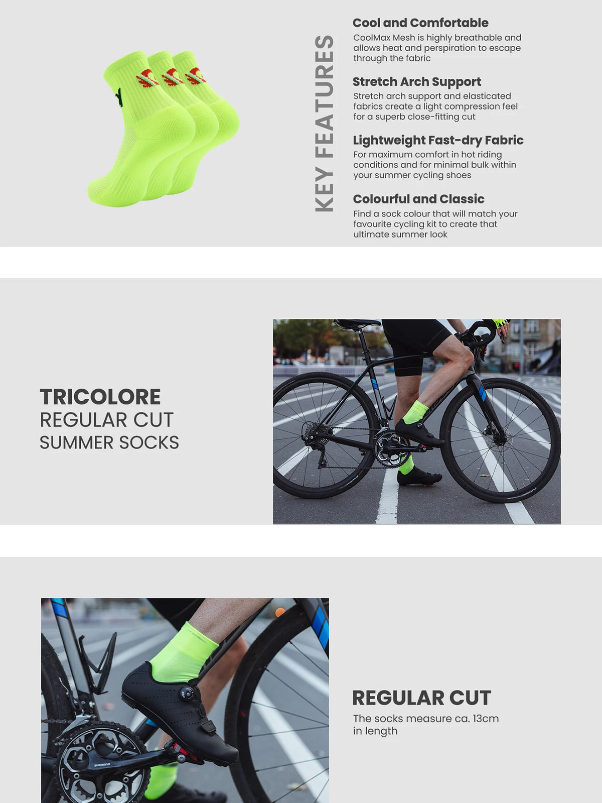 1 Pair Athletic Performance Cycling Socks for Men & Women