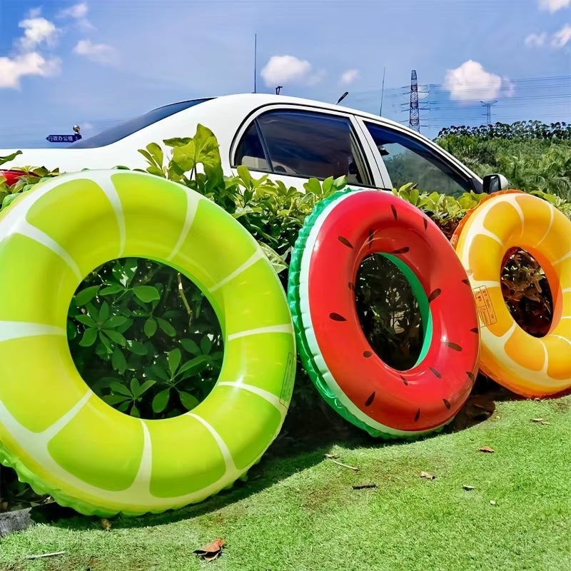 Swimming Ring Fruit Styling Adult Swimming Ring Summer Swimming Essential Supplies Beach Pool Floatation Ring without Pump