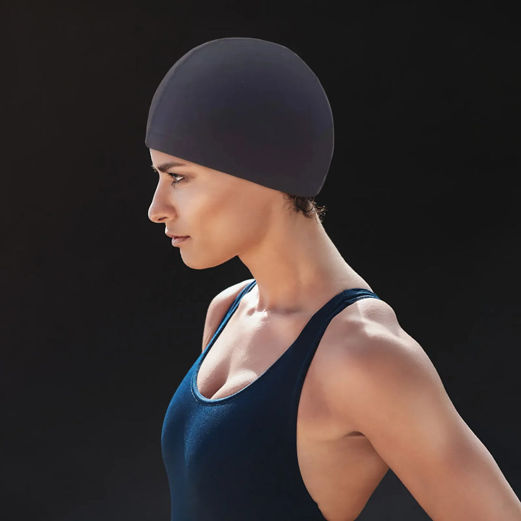 Swimming Cap Elastic Nylon Ear Guards Long Hair Pool Cap Slim Swimming Cap Swimming Accessories