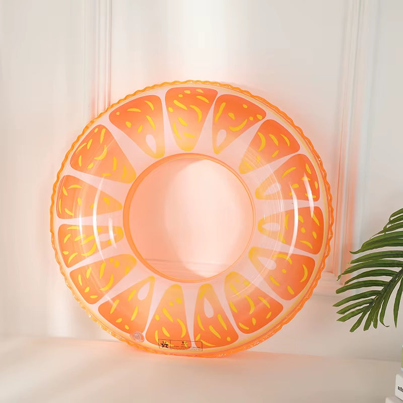 Swimming Ring Fruit Styling Adult Swimming Ring Summer Swimming Essential Supplies Beach Pool Floatation Ring without Pump