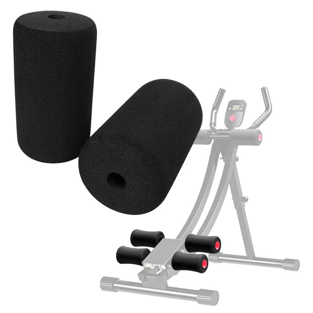 2 PCS Foot Foam Pads Black Foam Rollers Replacement for Leg Extension for Weight Bench Home Bench and Gym Workout Machines