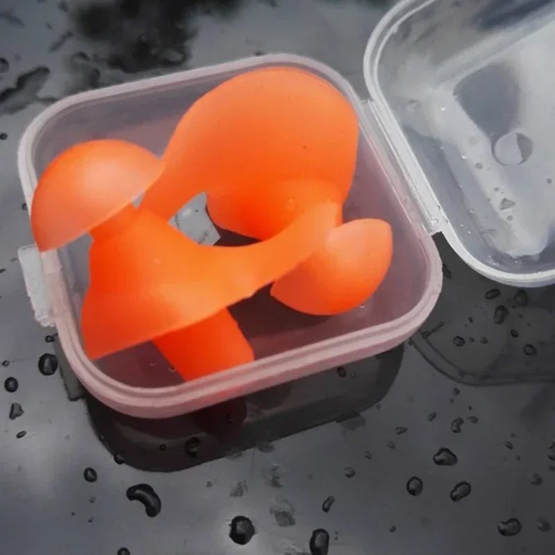 1 Pair Waterproof Swimming Ear Plugs Water Sports Swimming Diving Adult Waterproof Ear Protector Swimming Accessories